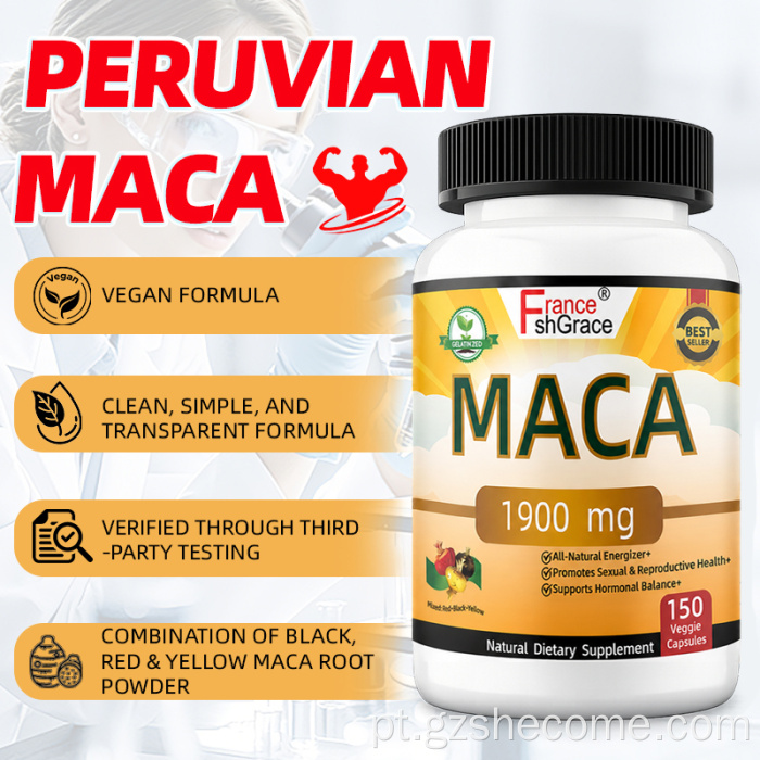 Shecome Maca suplemento masculino força comprimidos para aumento do pênis